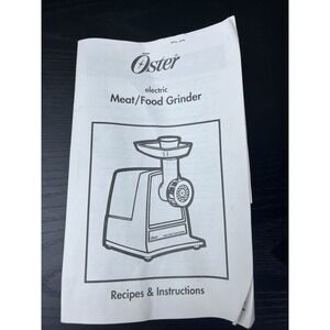 Oster Meat Grinder Instruction Manual Food Grinder Guide Replacement Manual